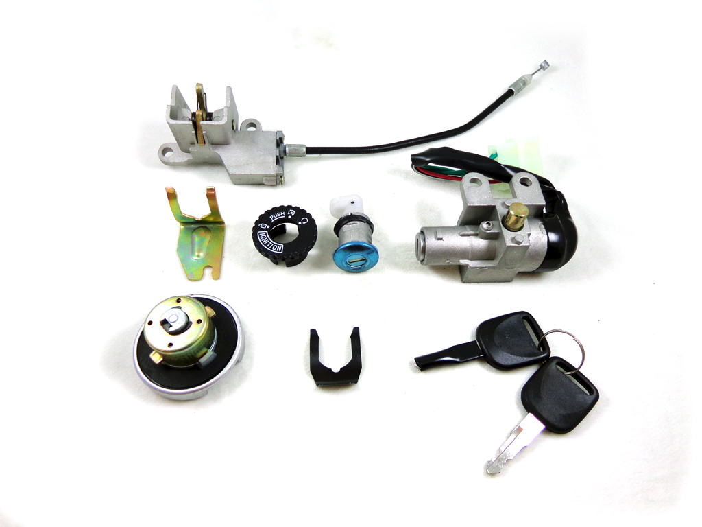 5 Wire Key Ignition Switch Set Scooter Moped 49 50 cc 110 150 250cc Chinese lock - Click Image to Close
