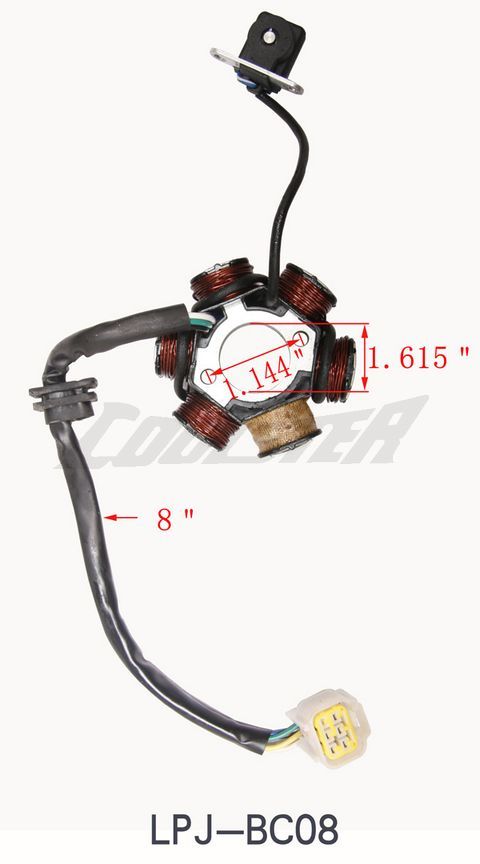 Alternator, Stator, Magneto for Coolster ATV's, GoKarts and 213A Dirtbike (Post 2017) - Click Image to Close